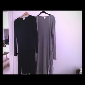 Duster length (Long) Ribbed Sweaters - Set/2